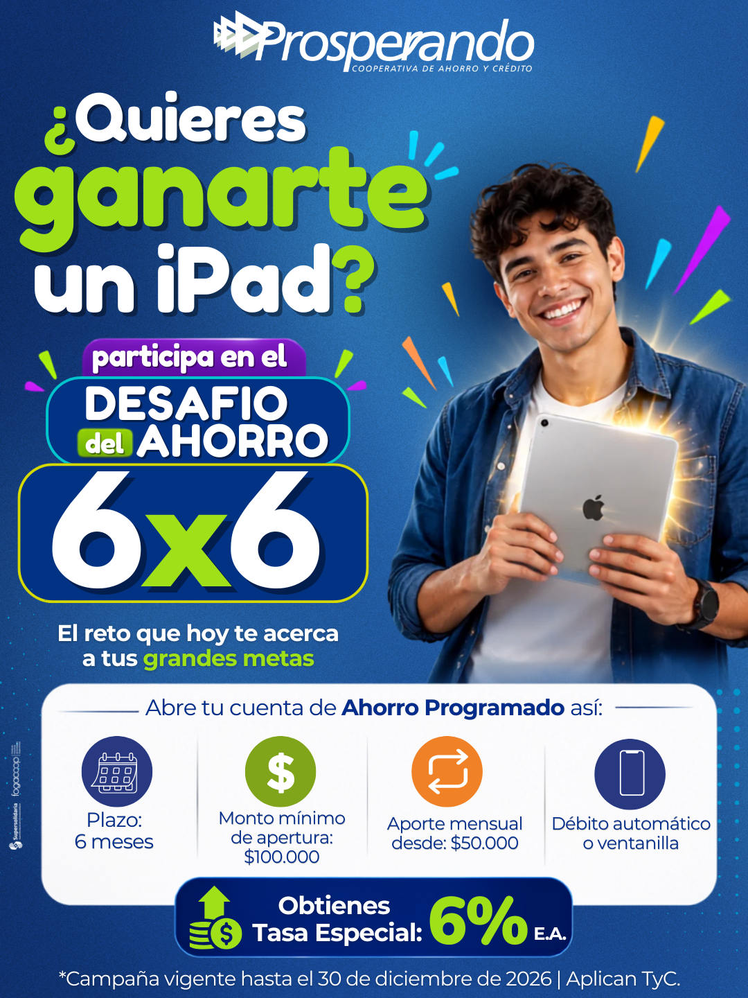 Desafío del Ahorro 6x6: ¡Gana un iPad!